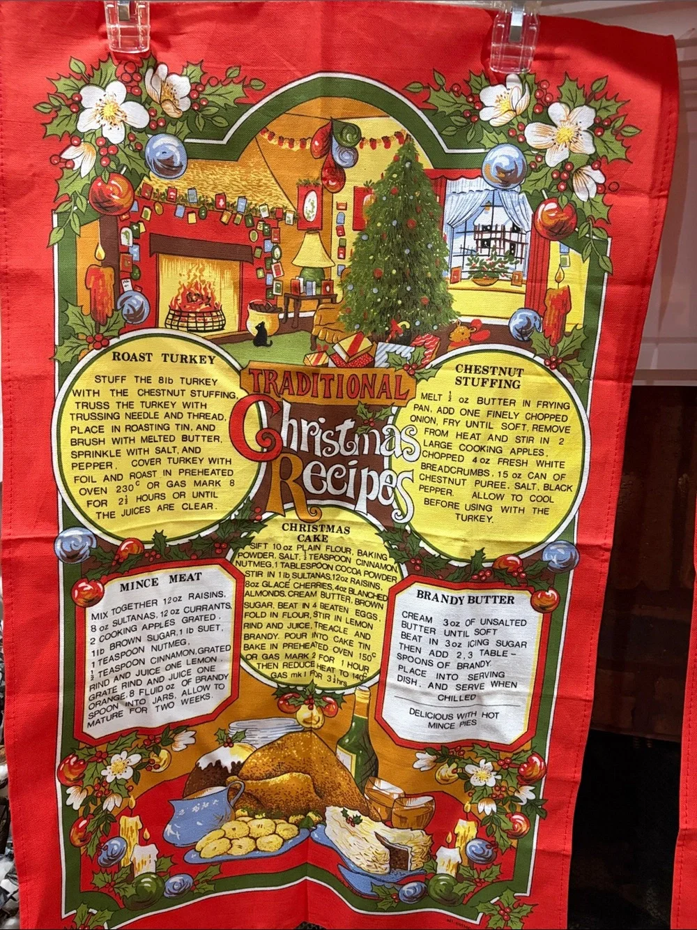 Kitchen Tea Towels 2 from England Traditional Recipes circa 1990